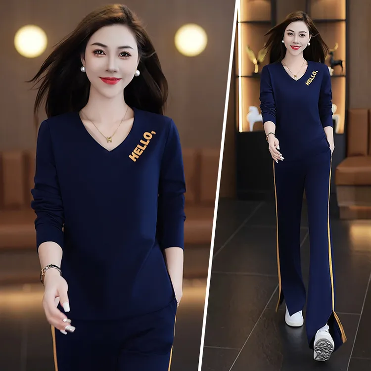 两件套春秋款休闲运动修身显瘦时尚气质高级感运动服套装女新款
