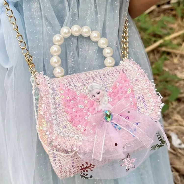 【奥莱折扣】夏季新款网红儿童包包时尚小香风艾莎公主包小女孩可爱