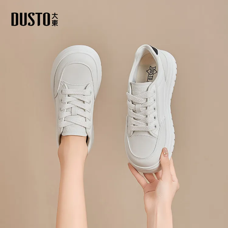 大东百搭小白鞋秋季新款小个子厚底增高鞋子女小众休闲运动鞋0386