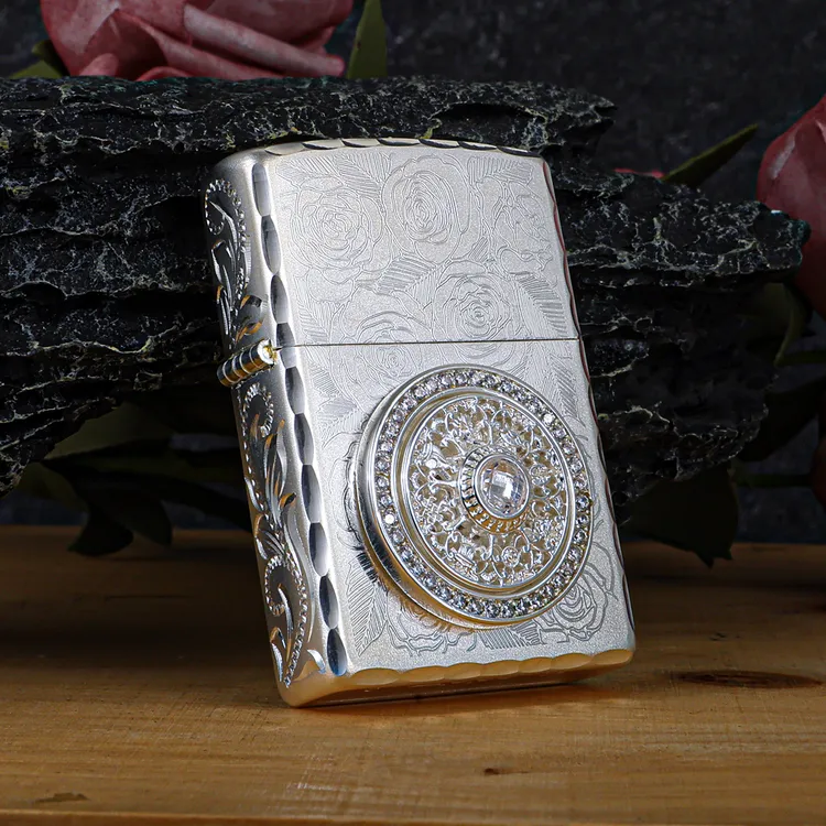 zippo打火机【玫瑰罗盘】贴章圣诞礼物礼品送礼官方正版时尚DYJ1