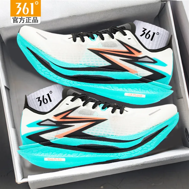 361°飞燃4运动鞋男马拉松跑步鞋专业竞速跑鞋361度正品碳板训练鞋