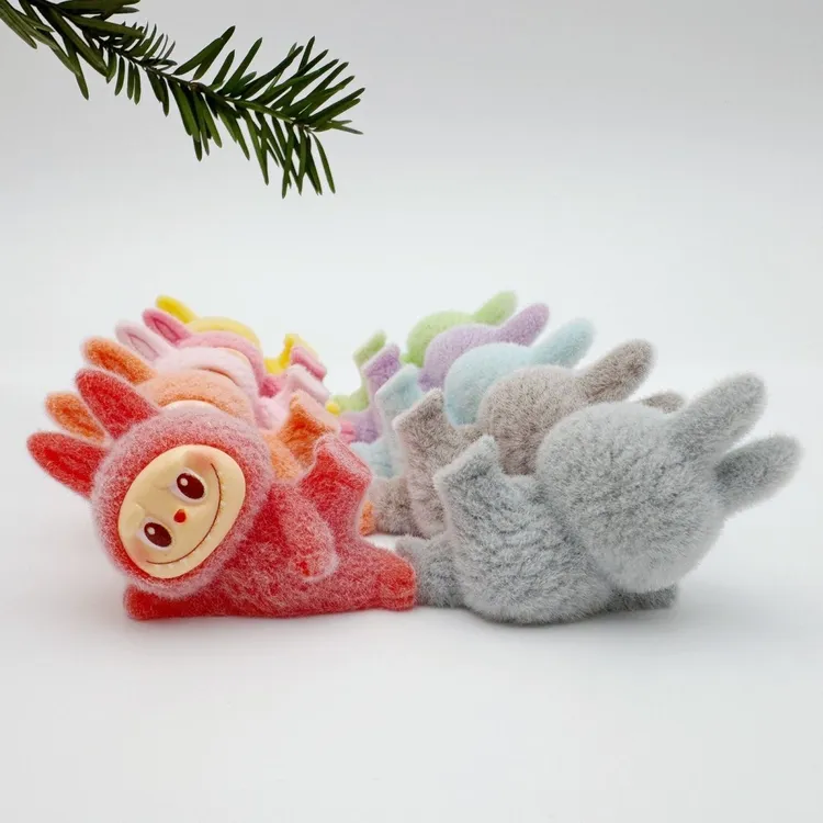 【隐藏色+对对碰+九宫格】网红侧躺拉布布DIY饰品手机链车载摆件