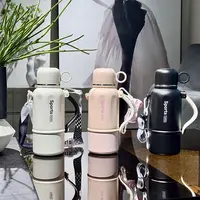 【小慧新品】盖帽保温杯316不锈钢大容量斜跨便携水杯800ML杯子2319