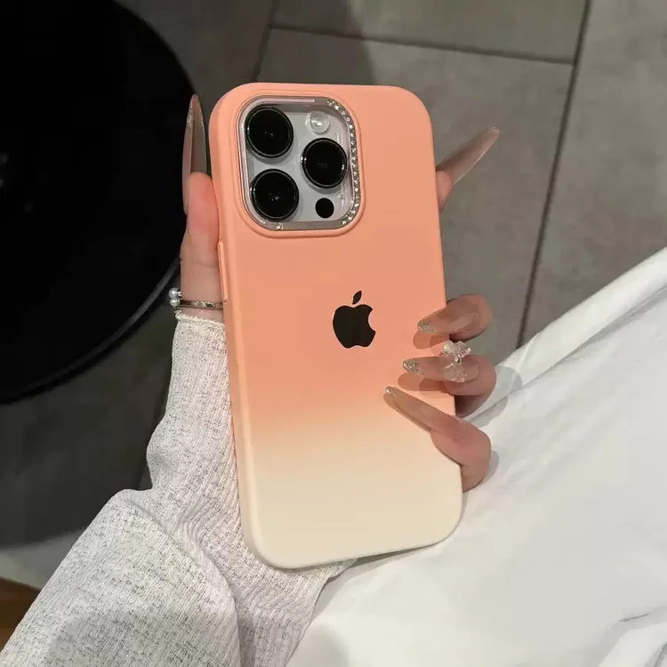 高级简约渐变肤感适用苹果16promax手机壳iphone15防摔14高颜值13