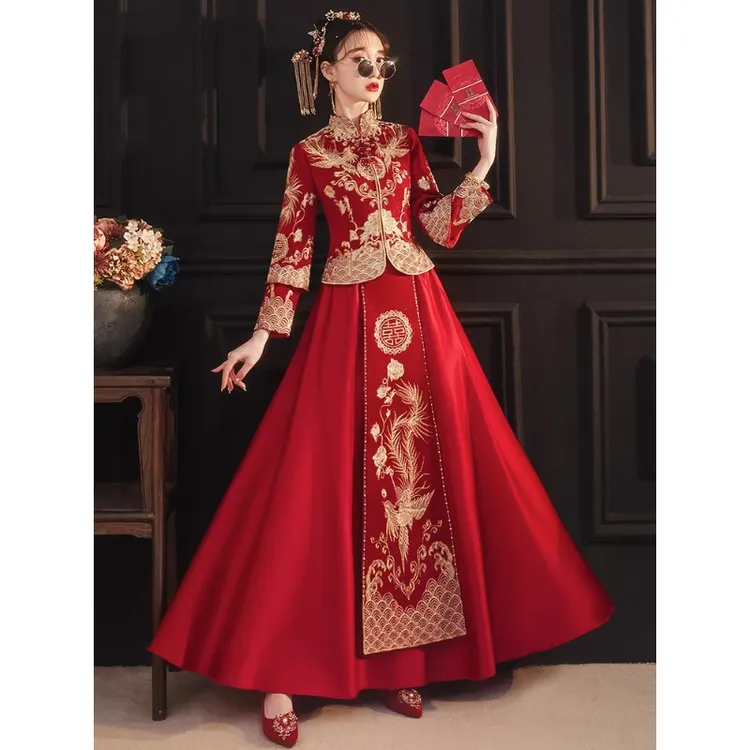 秀禾服婚服2025新款新娘中式结婚婚礼小个子嫁衣大码秀和高端秀禾