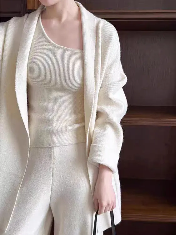 2025法式慵懒风气质显瘦轻奢百搭简约休闲时尚三件套3077