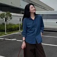今婷秋季韩系时尚宽松休闲百搭复古刺绣牛仔衬衫外套-M25312317  