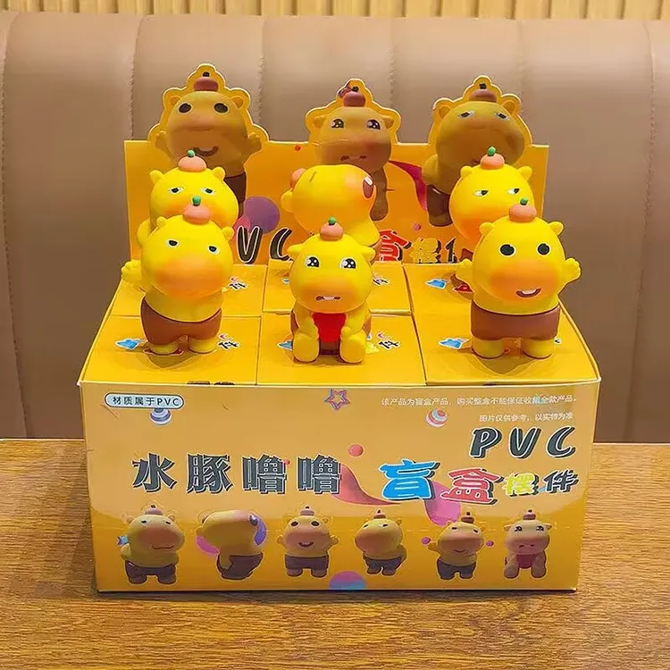 水豚噜噜盲盒正版新品手办玩偶玩具公仔礼物挂件汽车摆件周边潮玩