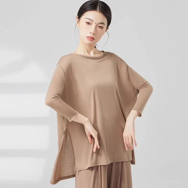 现代舞上衣夏季2025新款中国舞练功服古典舞服装纱衣宽松舞蹈罩衫