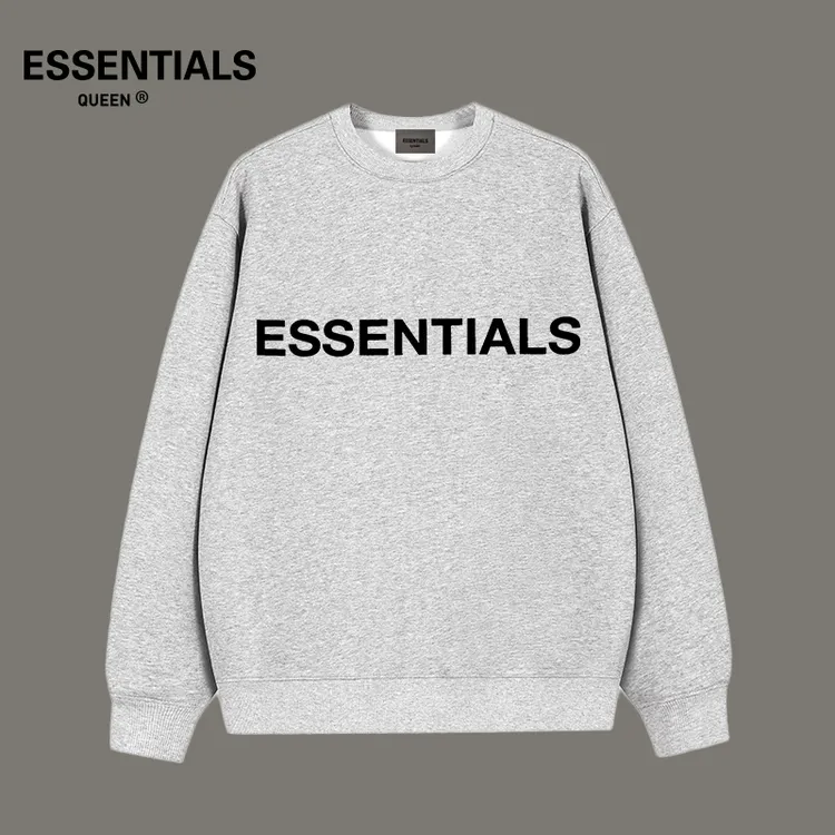 ESSENTIALS QUEEN【主播专属】百搭圆领宽松长袖卫衣潮牌复古上衣