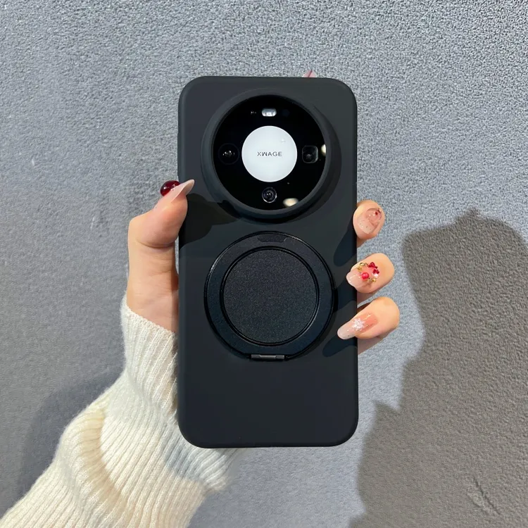 适用华为mate80手机壳mate80promax液态硅胶防摔磁吸旋转支架耐脏