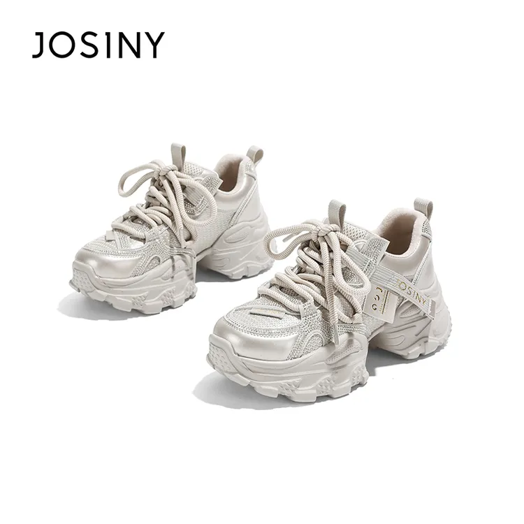 卓诗尼冬季厚底老爹鞋秋季休闲时尚休闲鞋运动风常规款复古港风