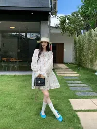 TX少女～韩系好穿手工刺绣花边连衣裙显瘦时尚法式M152