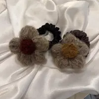 韩国 气质 小众 ins 手工 毛线针织 花花 发圈K662