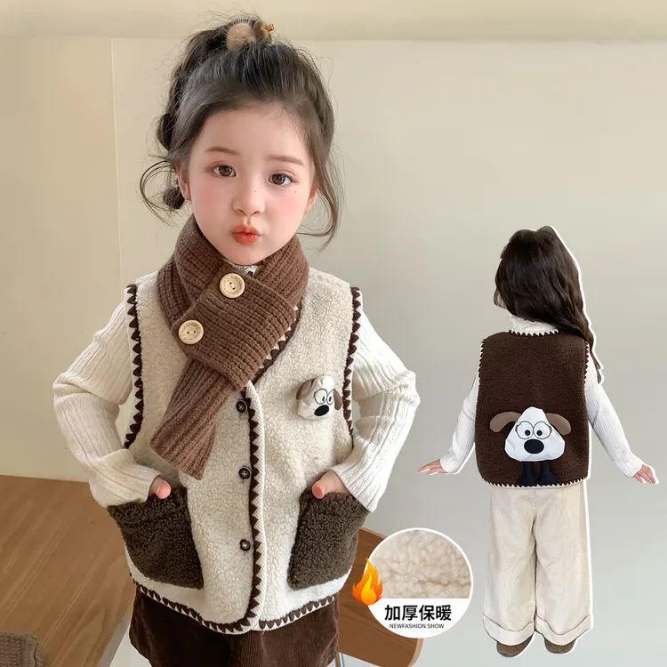 女童冬装棉服外套宝宝棉衣马甲儿童新款外套2025