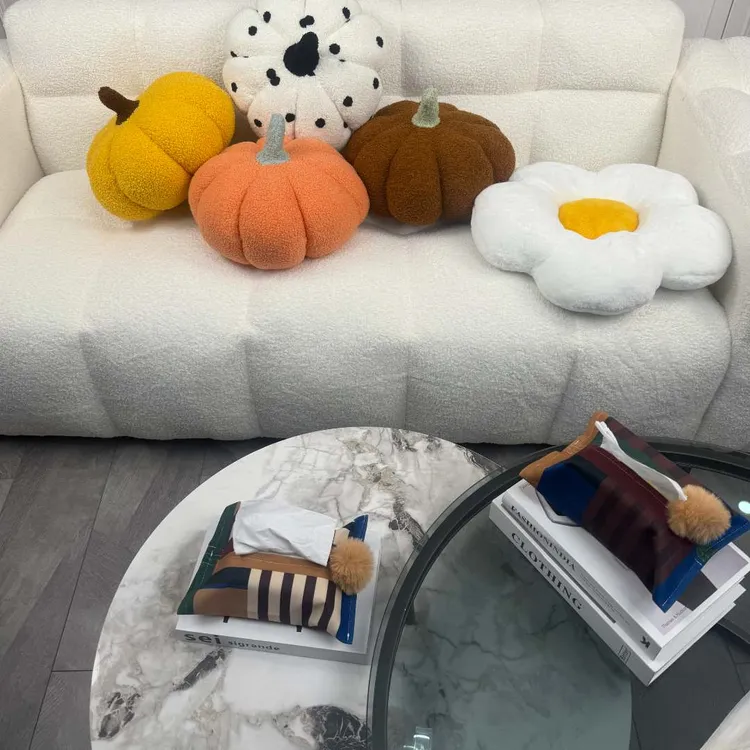 异形南瓜抱枕靠垫太阳花柔软高级适合客厅沙发飘窗可爱毛绒靠枕套