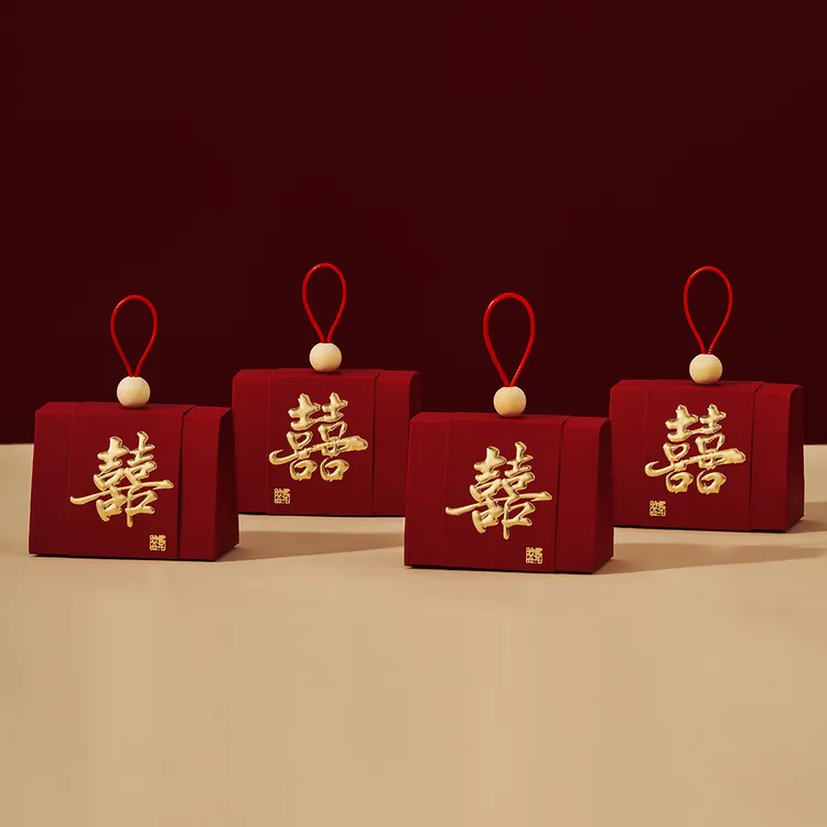 喜糖盒新款婚礼礼盒空盒高级伴手礼订婚喜宴专用中式喜糖袋包装盒