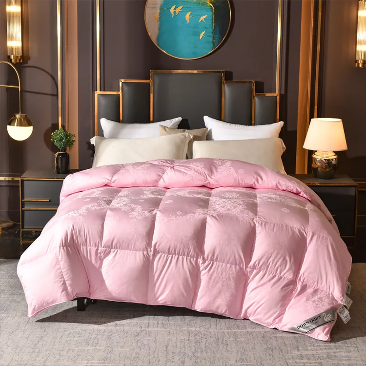 60提花全棉双层半成品自充绒被壳