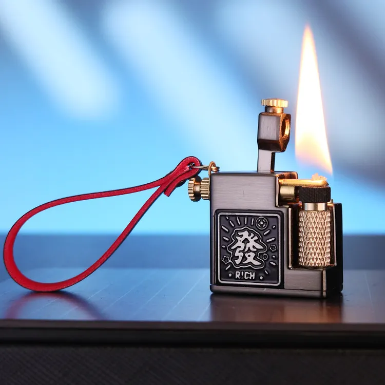 CHIEF/首领新-715正品迷你小方砖纯铜煤油打火机创意男士经典礼品