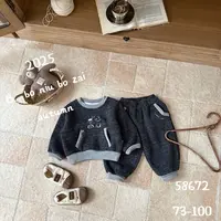 波妞波仔-【58672】（加绒加厚）休闲套装