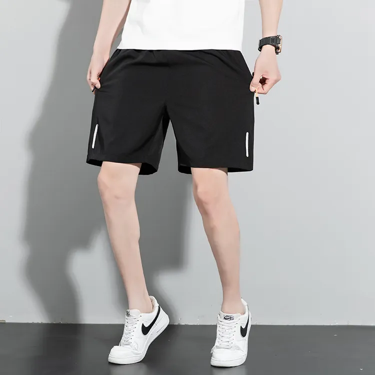 聚酯纤维五分运动短裤子男士夏季休闲冰丝篮球速干速干宽松外穿裤
