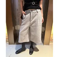 【逸语服饰】2025秋季韩系高腰毛呢休闲七分裤质感高腰直筒阔腿裤女