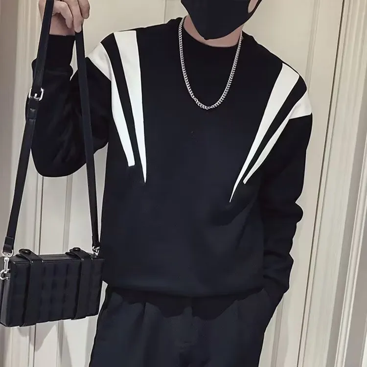 2026年新款轻奢秋冬印花套头情侣潮流圆领时尚长袖高级感卫衣加绒