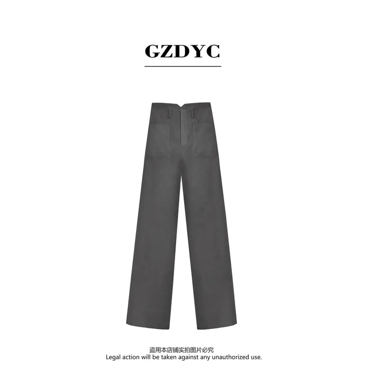 鸽子的衣橱  筷子腿   秋上新休闲长裤女士轻奢百搭舒适黑色灰色