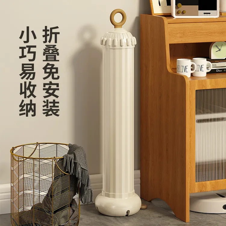 折叠晾衣架免安装伸缩阳台专用加粗加厚晒衣架衣架子落地式晾晒架