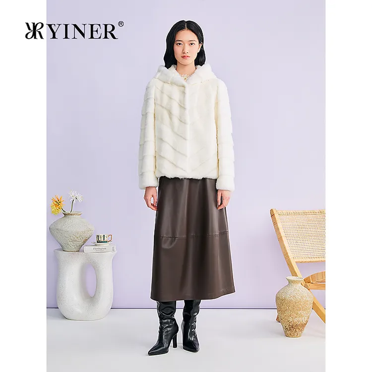 YINER音儿专选2026春季新款一手长保暖连帽整貂母貂水貂毛皮草