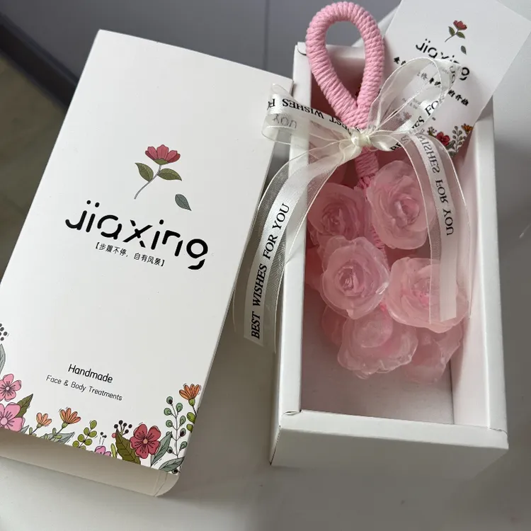 创意手工水晶玫瑰花香熏皂沐浴洗手可作车载香薰伴手礼挂件手工皂