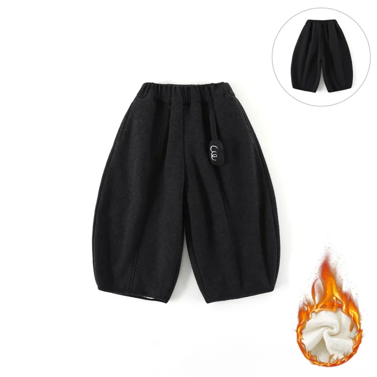 儿童加绒加厚卫裤秋冬季2025新款中小童长裤宝宝保暖休闲裤