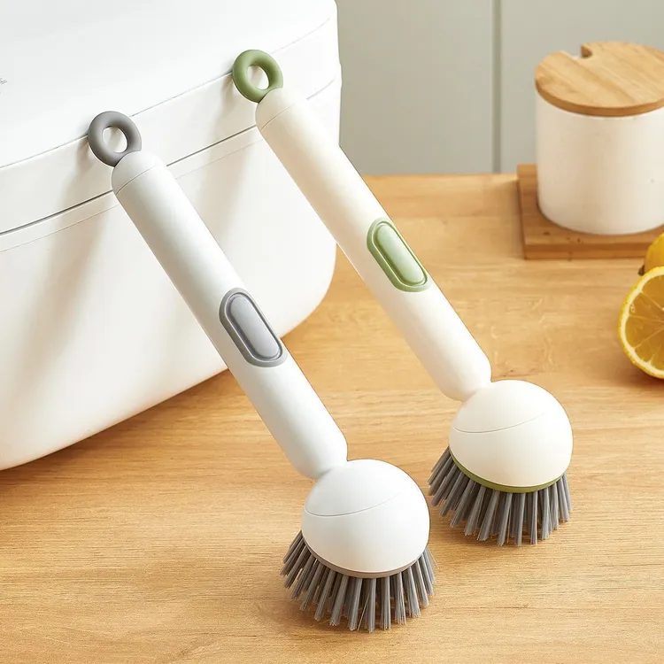 长柄加液旋转锅刷不沾油清洁刷多功能洗锅刷不脏手洗碗刷