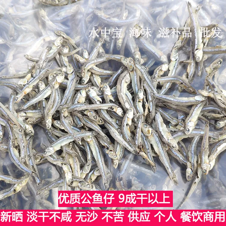 北海特产淡干公鱼仔干淡晒白饭鱼干丁香小海燕金线小鱼干海鲜干货