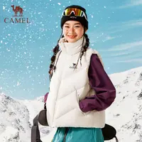 骆驼冬季羽绒马甲2025新款立领外穿防泼水加厚坎肩背心男女C059
