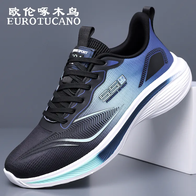 欧伦啄木鸟EUROTUCANO男鞋秋季透气百搭休闲网面鞋男士运动跑步鞋