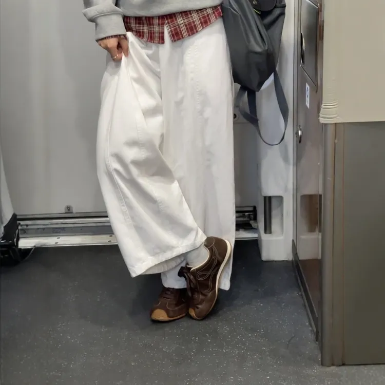 简约百搭休闲阔腿裤女2025秋季新款韩版遮跨显瘦高腰直筒裤九分裤
