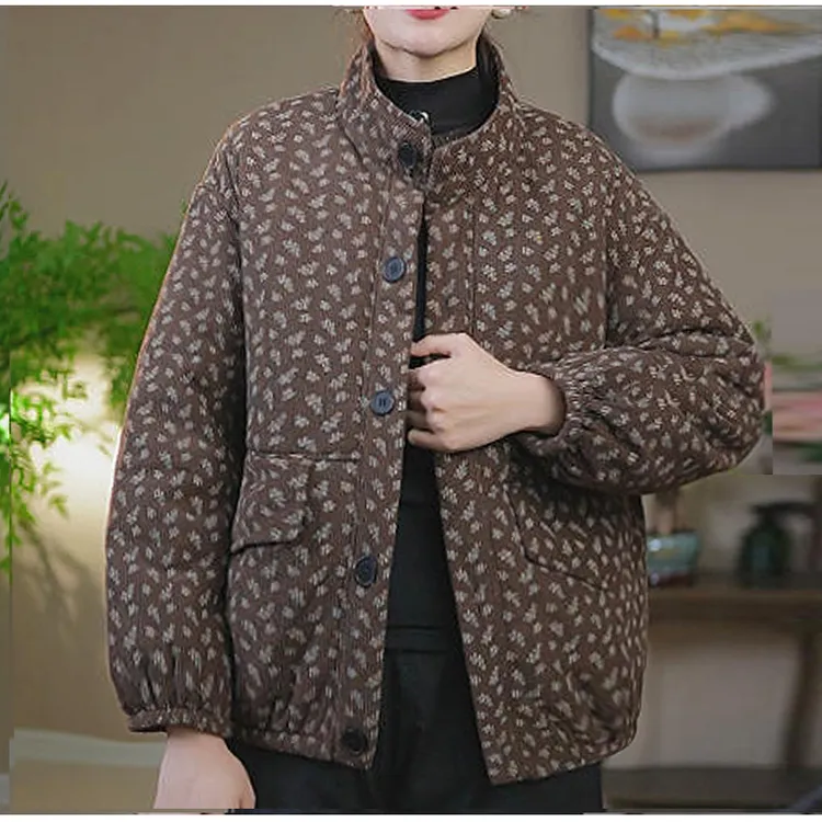 新款时尚韩版棉袄女加绒加厚外套宽松保暖休闲洋气大口袋棉衣棉袄