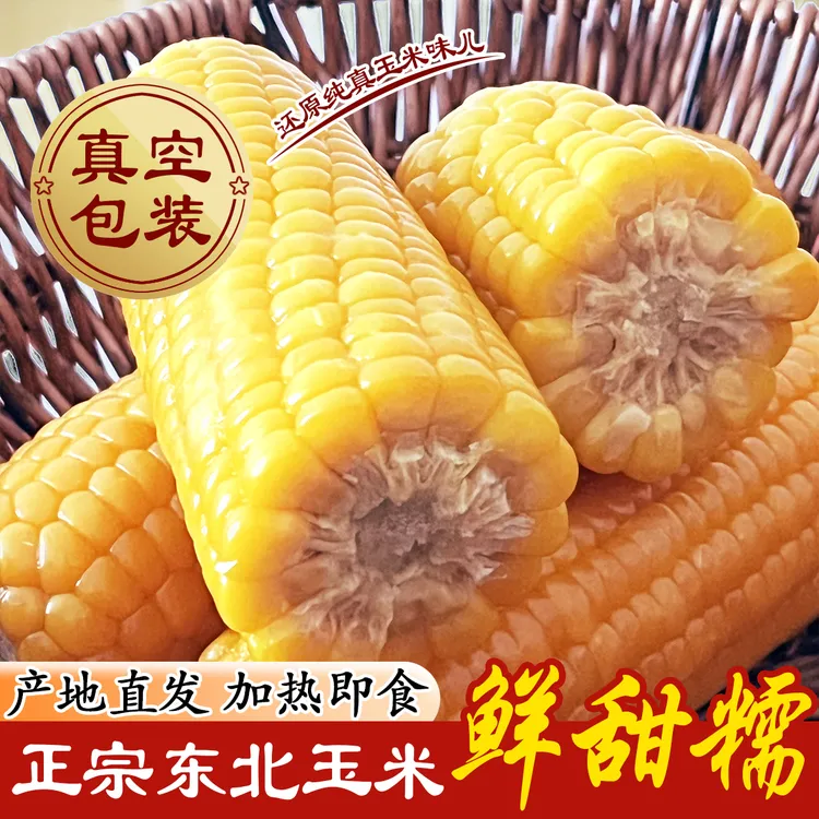 【25年头茬】东北小黄糯9甜糯玉米一箱180*10支（嫌小勿拍）