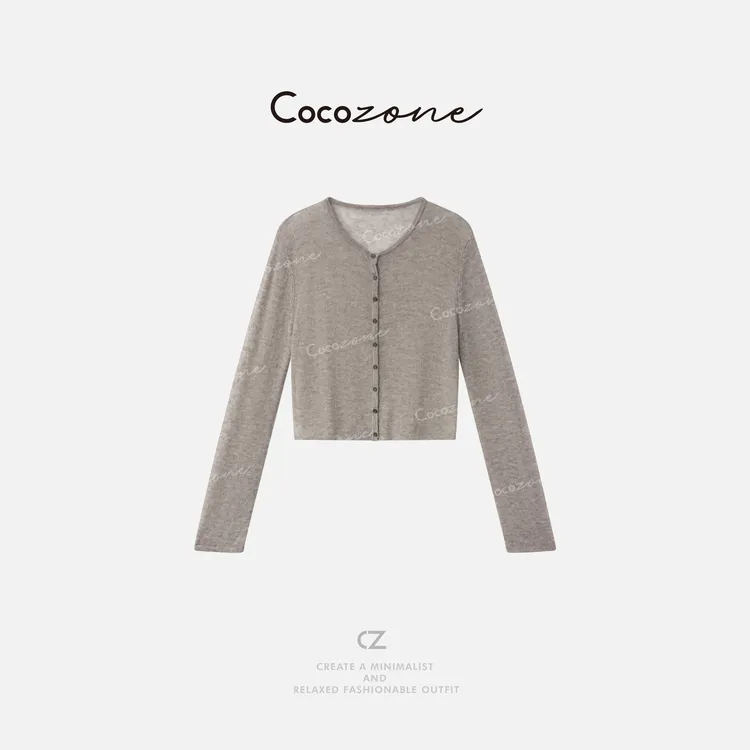 COCO ZONE 刘一一 ”燕麦毛衣“羊毛混纺显瘦毛织上衣 CD2A1618