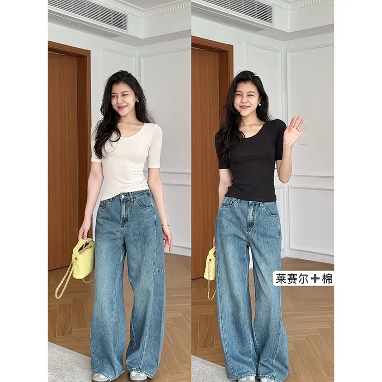 张阿星【凉凉裤】夏季轻薄透气显瘦百搭时尚莱赛尔凉感裤W425X09876