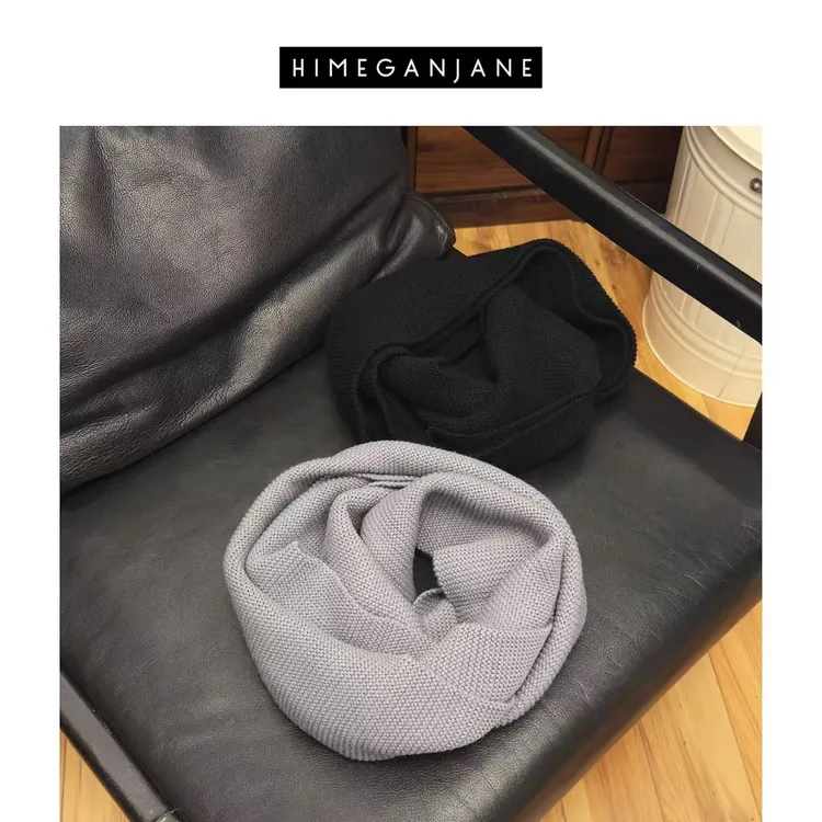 HIMEGANJANE “叠趣圈”柔软针织随意叠戴温暖亲肤围脖6226