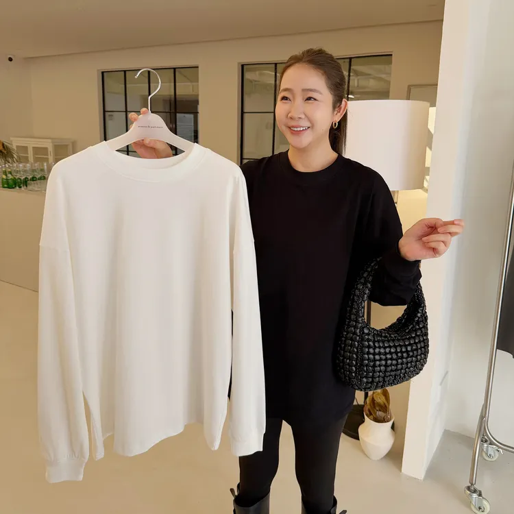 widelia陈魅儿2025秋冬新款 休闲圆领果冻T恤套头打底衫女 928699