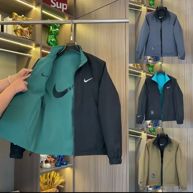 《双面服》夹克刺绣情皱立领抽绳直下摆休闲男款潮流秋季701