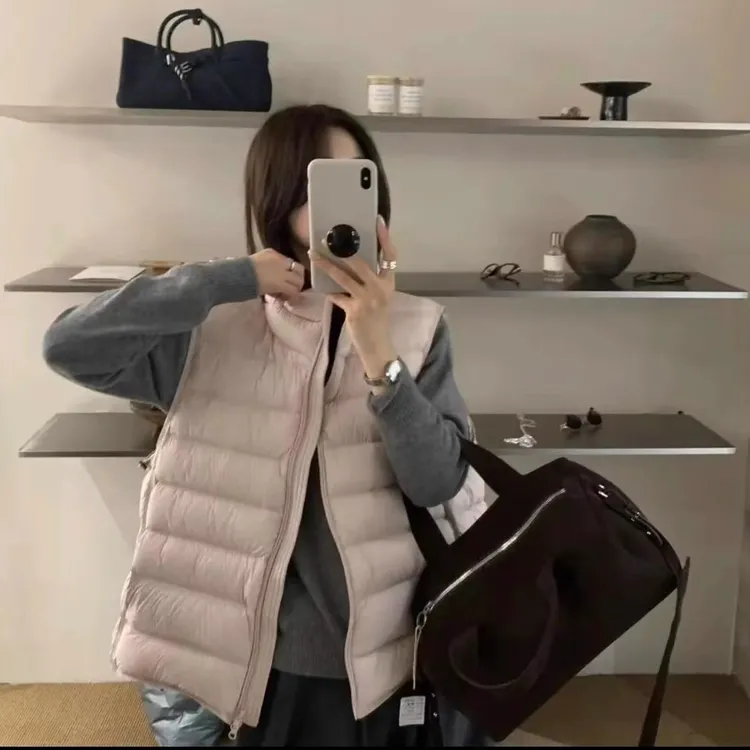 【90白鸭绒】超好看的小排骨羽绒马甲女短款2025秋冬新款白鸭绒马甲