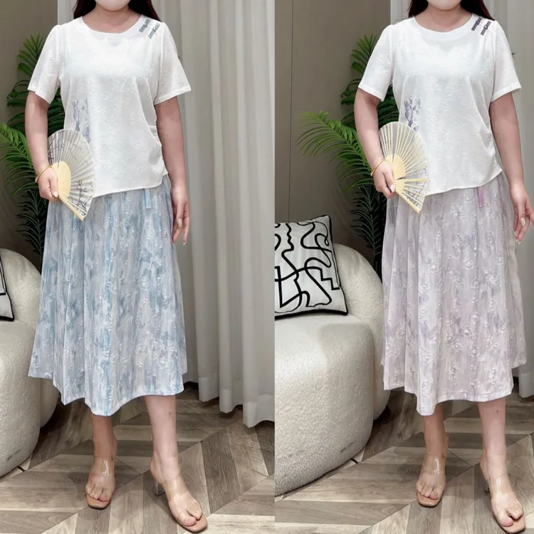 【现货】PDM22334+PDM22335夏季新款设计感温柔风大码女装套