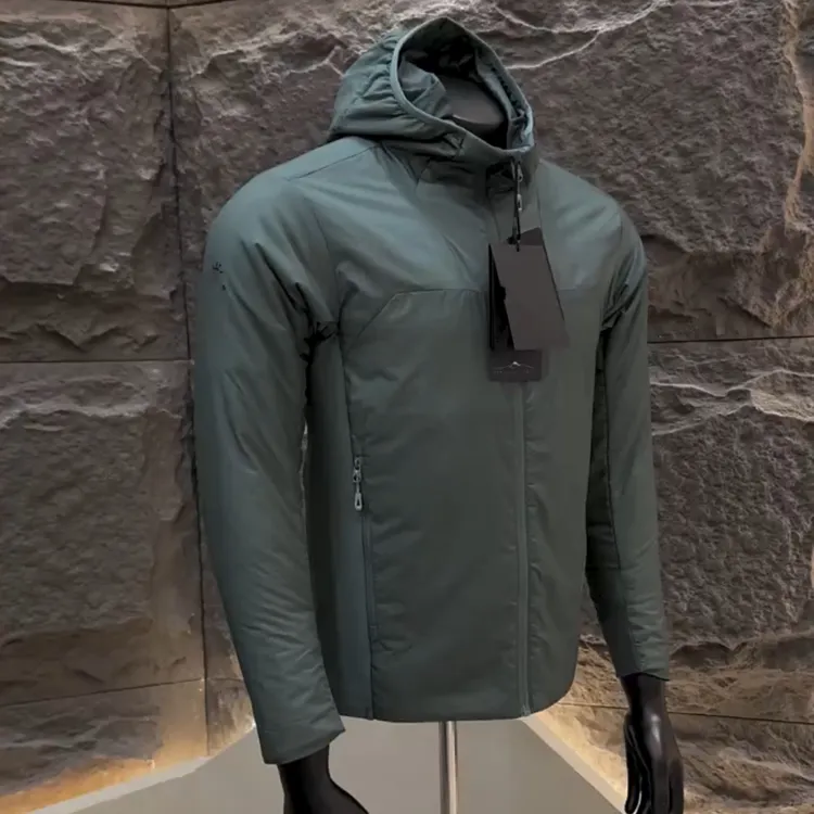 R8轻量化!蓄热保暖!秋冬男士户外功能防风防泼水透气连帽棉服外套