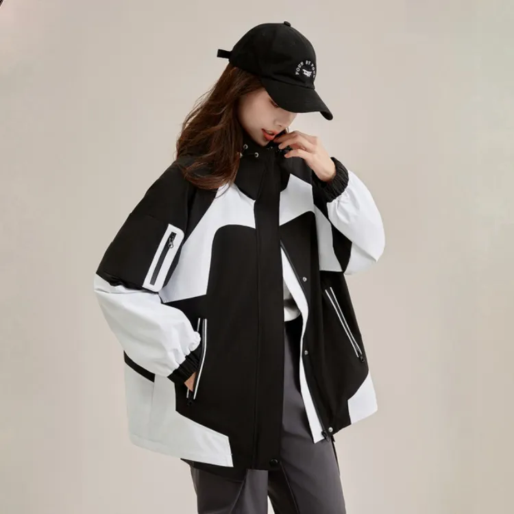 2025年新款女冬季短款户外韩版宽松休闲棉衣冲锋衣棉服加厚外套潮