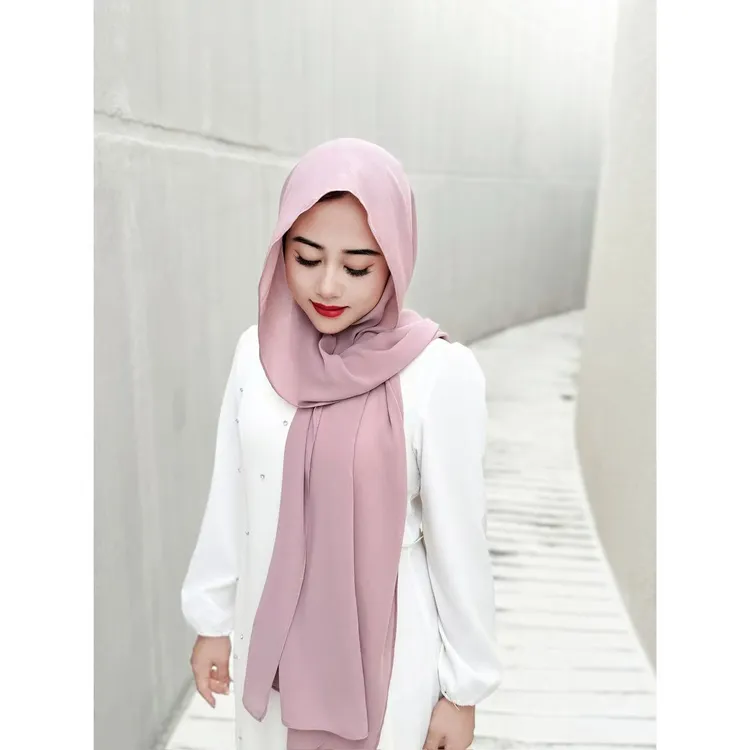 Fatima【T2118】雪纺刺绣纱巾