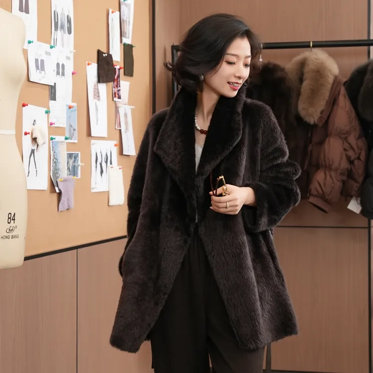 西子/【帝王花】南非进口拉贡LACON皮毛一体皮草外套/PCHJ0420